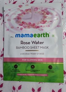 Mama Earth Rose Water Bamboo Sheet Mask