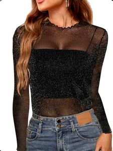 Black Sparkly Crop Top