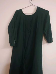 Elegant Green &amp; White Maxi Dress