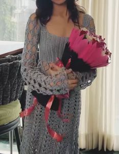 Crochet Openwork Knit Dress
