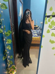Elegant Black Saree