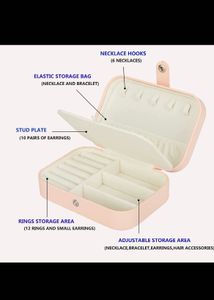 Pink Travel Jewellery Organiser