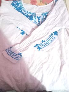 Embroidered White Top