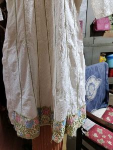 Embroidered White Kurti