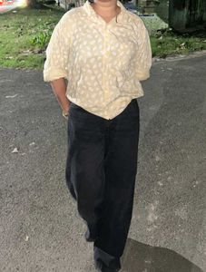 Patterned Button-Down Shirt