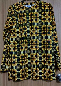Geometric Print Long Sleeve Tee