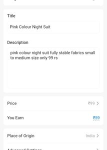 Pink Colour Night Suit