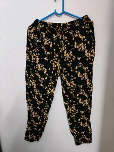 Black Printed Joggers
