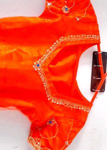 Beautiful Orange Net Lehenga Set