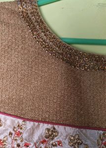 Gorgeous pink satin lehenga