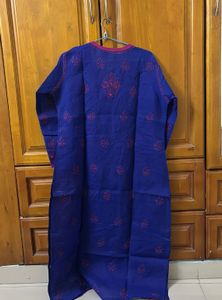 Beautiful LucknowiChikakari Blue Kurta