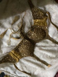 Designer saree Black sequin customised