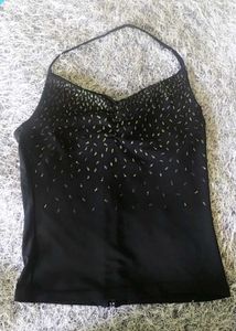 Black Halter Top