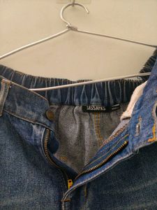 Blue Denim Cargo Joggers