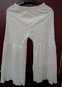 White Embroidery 🤍✨chikankari Sharara With Astar