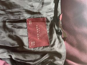 Men Zara Jacket With Zip And Button Closure