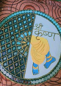 Beautiful Mandala Art Krishna&#39;s Feet