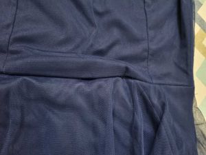 U&amp;F Navy Blue Netted Dress