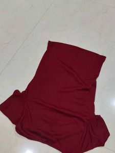 Burgundy Ribbed T-Shirt