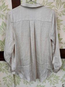 ✨Silver Satin Shirt✨