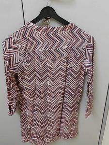 Chevron Print Tunic Top