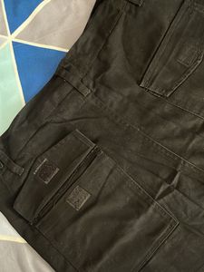Adjustable Black Cargo Pants