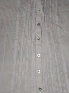 Pink Button-Down Top