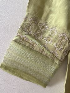 W festive green kurta