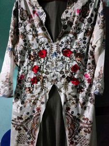work jacket type flare frock