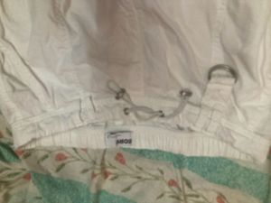 White Cargo Cropped Pants