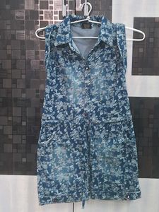 Floral Denim Dress
