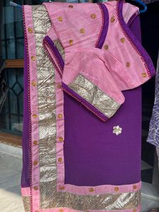 Elegant Purple Saree