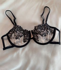 H&amp;M Mesh Lace Balconette Bra/34C