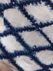 White Blue Printed Casual Palazzos