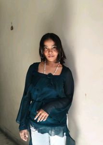 Elegant Sheer Ruffle Top