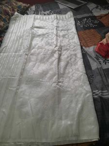 Elegant White Jamdhani Saree