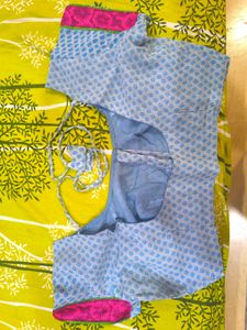 Elegant Blue Printed Saree