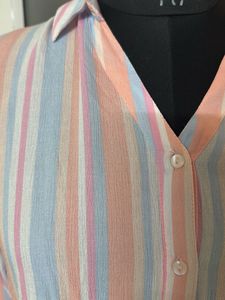 ENERGY Striped Button-Up Shirt