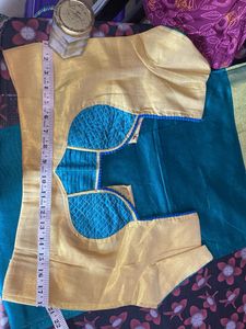 Saree And Stitched Blouse Like New