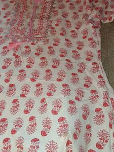 Pink Floral Kurta Set