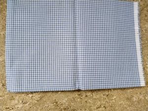 Blue & White Checked Fabric