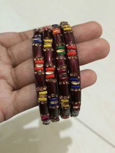 Colorful Beaded Bangle Set