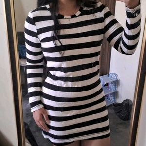 Striped Short Dress