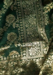 Emerald Green Banarasi Silk Saree