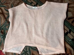 Peach Knit Top