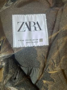 Zara Soft Jacket In Bottle Green