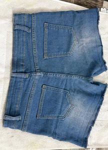 Denim Frayed Shorts