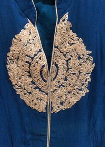Embroidered Navy Blue Kurti