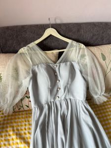 GREY FLOWY Gown FIXED PRICE