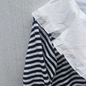striped women korean  top